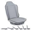 Costway Swivel Floor Gaming Chair Adjustable Lounge Sofa Grey