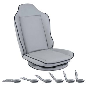 Costway Swivel Floor Gaming Chair Adjustable Lounge Sofa Grey