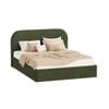 Oikiture Bed Frame Queen Size Gas Lift Headboard Green