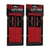 2x 2pc Lift-tech Neo-tech Padded Cotton Wrist Support Lifting Straps Red 21.5in