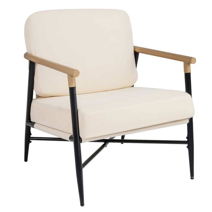 Costway Modern Comfy Reading Lounge Chair Accent Armchair Foot Pads