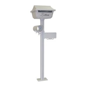 Velox White Plain Pagoda Freestanding Letterbox
