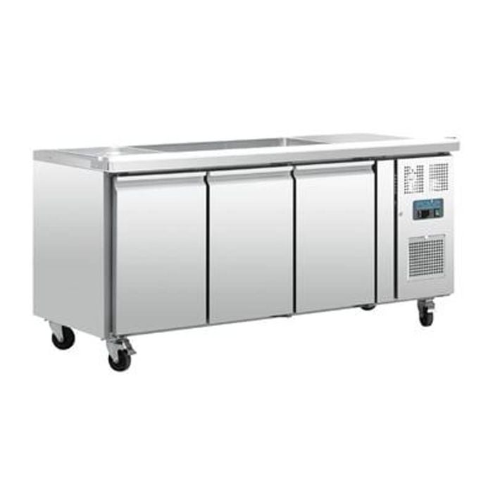 Polar Counter Fridge U-series 3 Door Stainless Steel Commercial Refrigerator