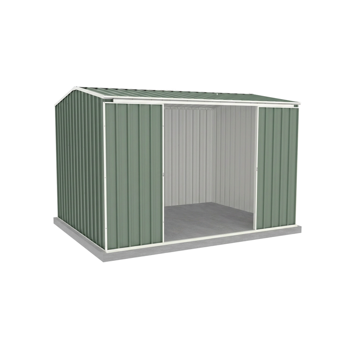 Absco Sheds 3.0 x 2.26 x 2.0m Pale Eucalypt Ezislider Double Sliding Door Garden Shed