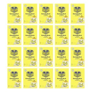 20x Spirax 106 Exercise Book A4 64 Pages 8mm Ruled School Stationery Yellow