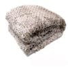Sia Luxury Range Faux Fur Throw Rug 127 x 152 cm Taupe Scale Pattern