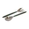 2pc SS Collective Dark Green Salad Server Utensils Set Enamel