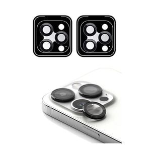 Icoverlover 2x For Iphone 15 Pro Camera Lens Protectors With Locator Black