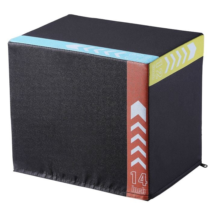 Vevor Plyometric Jump Box Black Anti-Slip Fitness Exercise Step Up Box for Home Gym Training