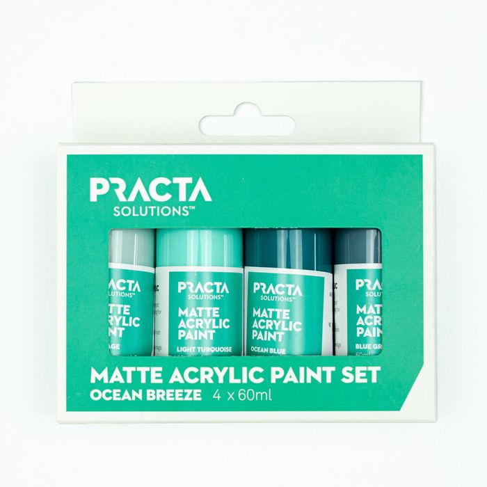 Practa 60ml Ocean Breeze Acrylic Matte Paint Set 4