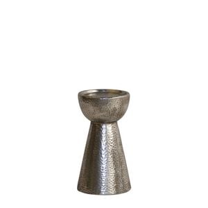 Belle Queenie Stoneware Candle Stick Holder 25cm - Silver