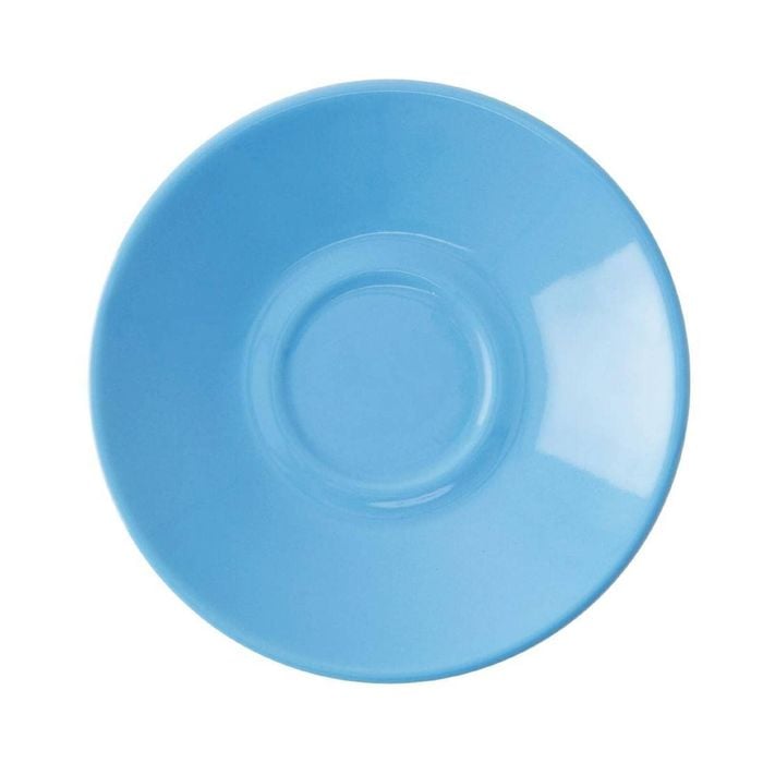 Olympia Cafe Espresso Saucer Blue 117mm 12 Pack Commercial Kitchen Crockery