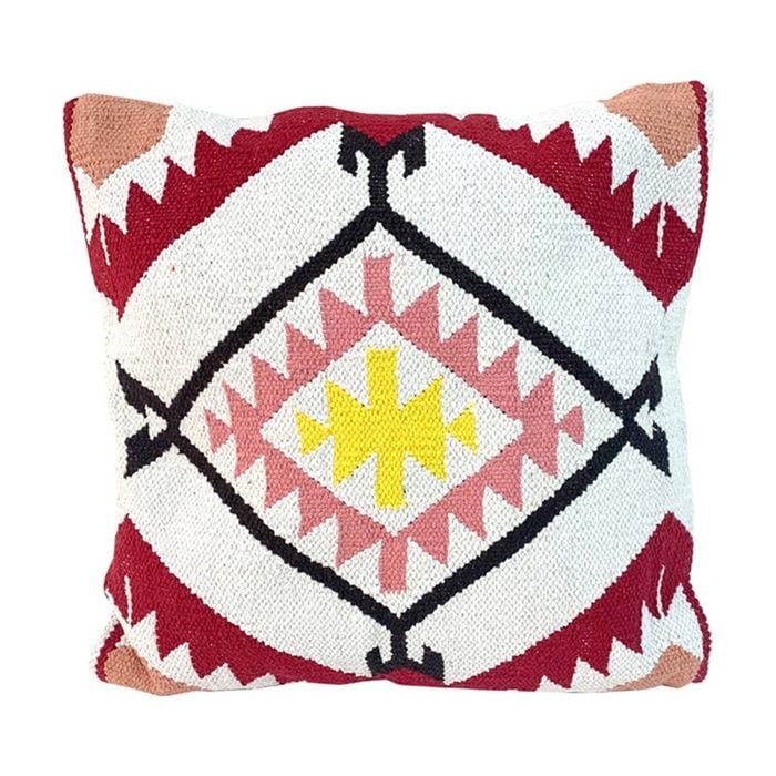 Maine & Crawford 45cm Faith Woven Cotton Tapestry Cushion w/ Fill Square Pillow