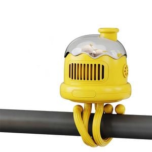 Catzon 3IN1 Stroller Fan Portable Bladeless Mini Handheld Fan-Yellow