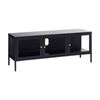 Modern Furniture CARMEL 3 Glass Doors Entertainment TV Unit 132cm - Black