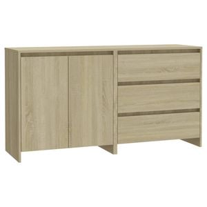 vidaXL Sideboard 2 Piece Storage Console Cabinet