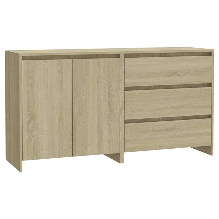 vidaXL Sideboard 2 Piece Storage Console Cabinet