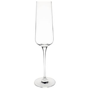 Olympia Champagne Glasses Claro One Piece Angular Crystal 6 Pack 260ml Commercial Barware