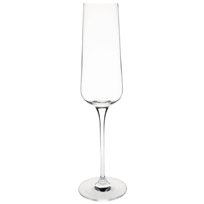 Olympia Champagne Glasses Claro One Piece Angular Crystal 6 Pack 260ml Commercial Barware