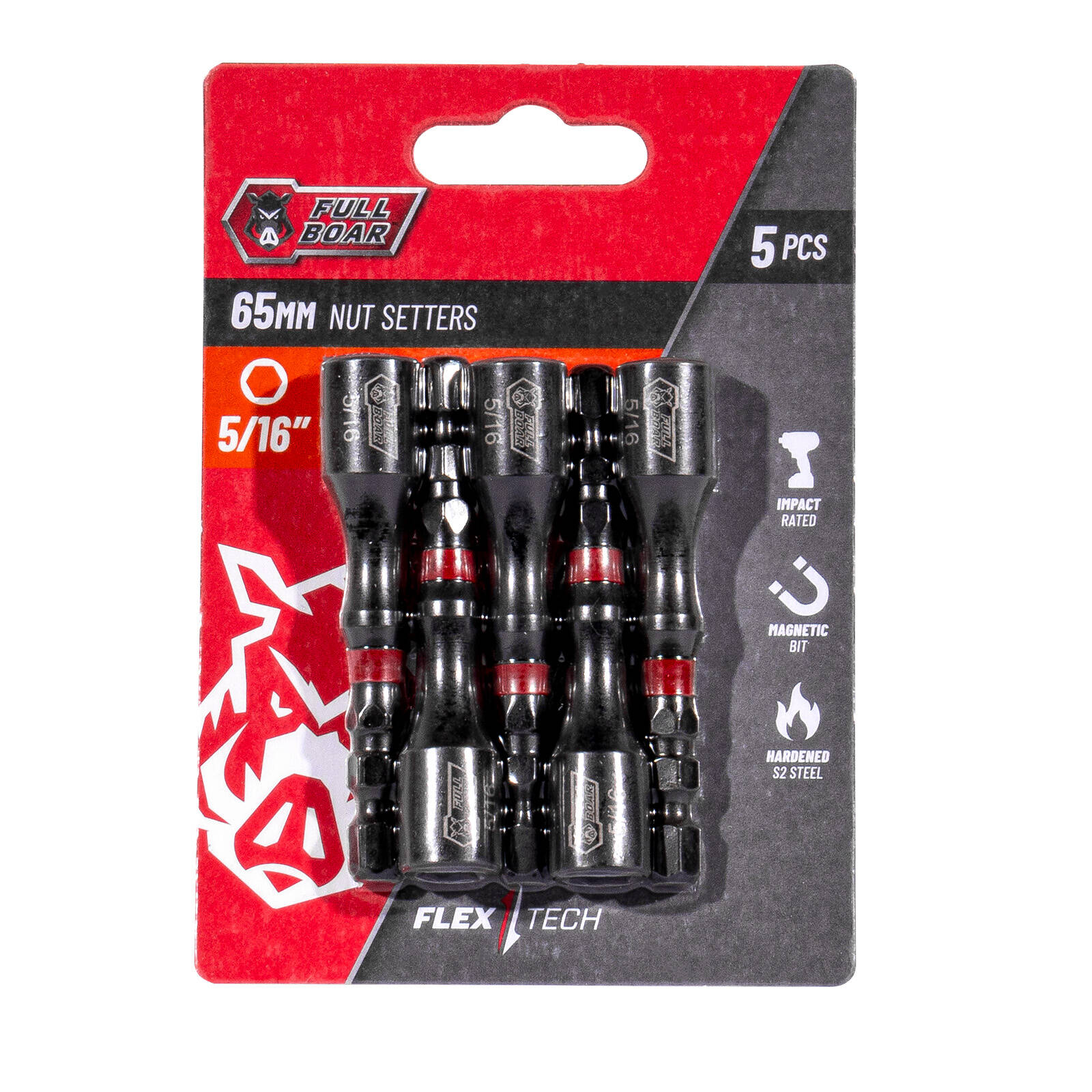 Vega 5/16 Mag Nutsetter, 2-9/16 Zoll Länge – Magnet-Bitsatz Für Schraubarbeiten