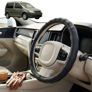 Australian Goose Steering Wheel Cover for VolksWagen Caddy 2005 - 2021 (Front Only) Circle Black