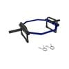 144cm - Olympic Shrug Deadlift Barbell Bar - 2 Free Spring Collars - Blue