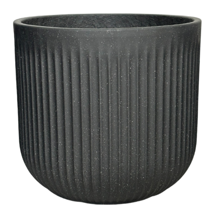 Northcote Pottery 37cm Black Linea Cylinder Pot