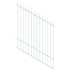 ProtectorAl 0350-1200W x 1500H Pearl White Picket Top Pool Fence Panel Raked 16-30º