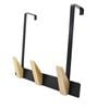 Adoored 3 Timber Hook Black Board Over-The-Door Deco Hook