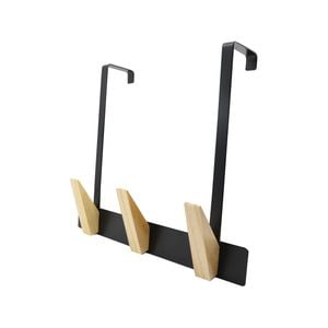 Adoored 3 Timber Hook Black Board Over-The-Door Deco Hook