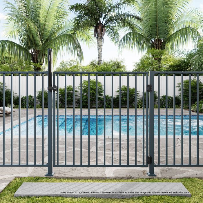 ProtectorAl 0800 - 1200 x 1200 mm Deep Ocean Aluminium Pool Gate Flat ...