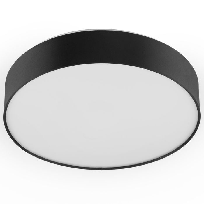 Verve Design 15W Black Fabric Shade Ceiling Light