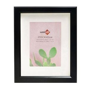 Unigift Stockholm Wooden/Glass Picture Photo Frame 8x10in 20x25cm Black