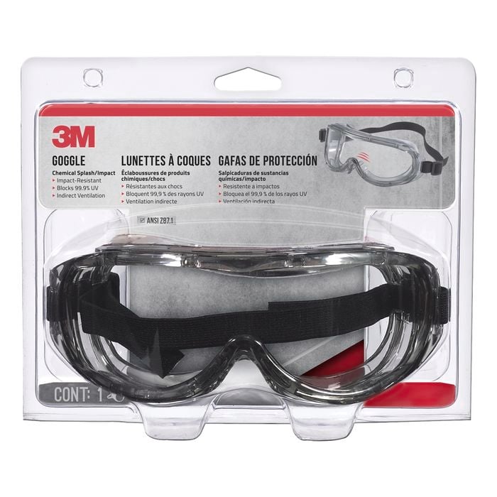 3M™ Professional Chemical Splash / Impact Goggles