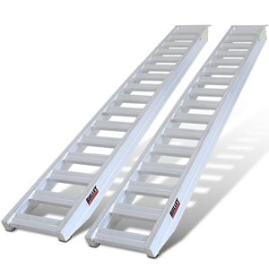 BULLET Pair of 3.8m Aluminium Loading Ramps, 4000kg Total Capacity, 80cm Max Height, Heavy-Duty