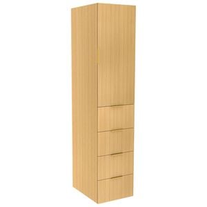 Lugna 2048 x 450 x 580mm Sand Hanging 4 Drawers Right Hinged Door Storage Cabinet