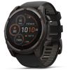 Garmin Fenix 8 51mm Solar Sapphire Carbon Grey DLC Titanium with Black/Pebble Grey Silicone Band