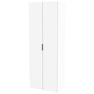 Lugna 2048 x 750 x 380mm White 3 Shelf 3 Drawers Double Door Storage Cabinet - White