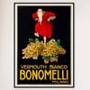 Galrie Vermouth Bianco Bonomelli Milano Vintage Advertising Poster Art Home Décor, Black Frame, A4 21 x 30cm (8 x 12inch)