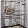 Yes4pets 134 Cm Xl Brown Pet 3 Level Cat Cage House With Litter Tray & Wheel 99x63x134 Cm