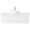 CIBO 1200mm White Ripple Wall Hung Bathroom Vanity With White Countertop Basin