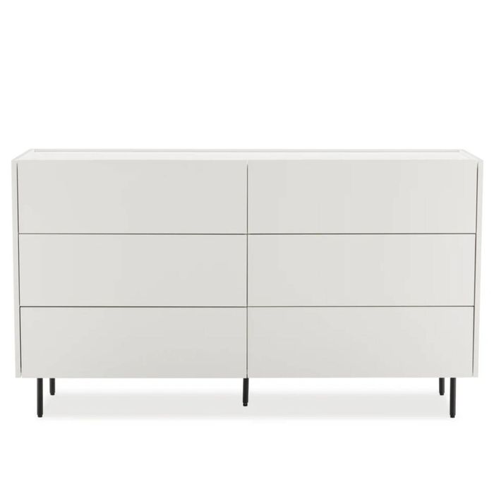 Big Lot 140cm White Emerson 6 Drawer Dresser