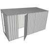 Build-a-Shed 1.5 x 3.7 x 2m Single Hinged Side Door Skillion Shed - Zinc
