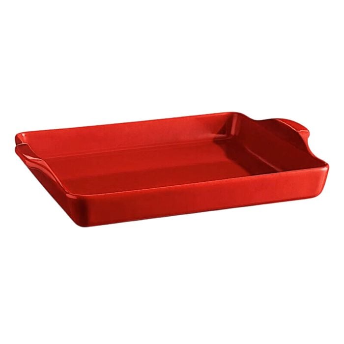 Emile Henry 41cm Ceramic Focaccia Bread Dish Rectangle Burgundy