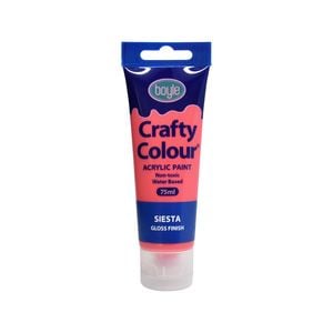 Boyle 75ml Siesta Red Crafty Colour Acrylic Paint