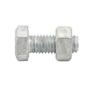 Zenith M8 x 20mm Hot Dipped Galvanised Hex Head Bolt And Nut - Each
