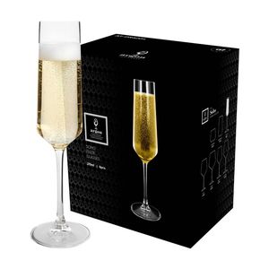 Argon Tableware Soho Crystal Champagne Flutes - 210ml - Pack Of 24