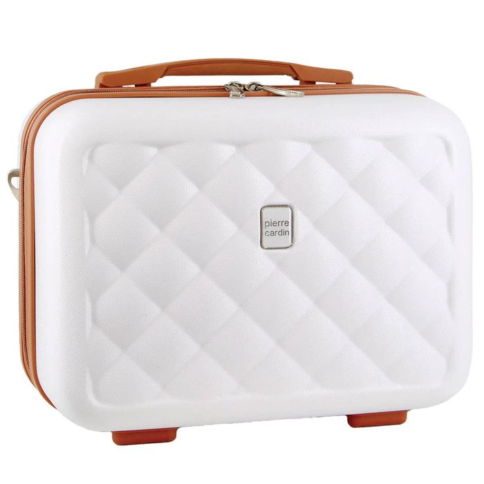 Pierre Cardin Beauty Case Hard Shell Makeup Cosmetic Organizer Travel - White - White | Hard Shell | Beauty Case