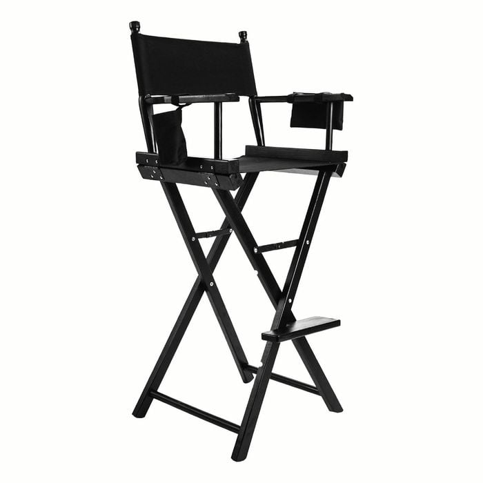 La Bella Black Folding Tall Chair DARK HUMOR Movie Director 76cm