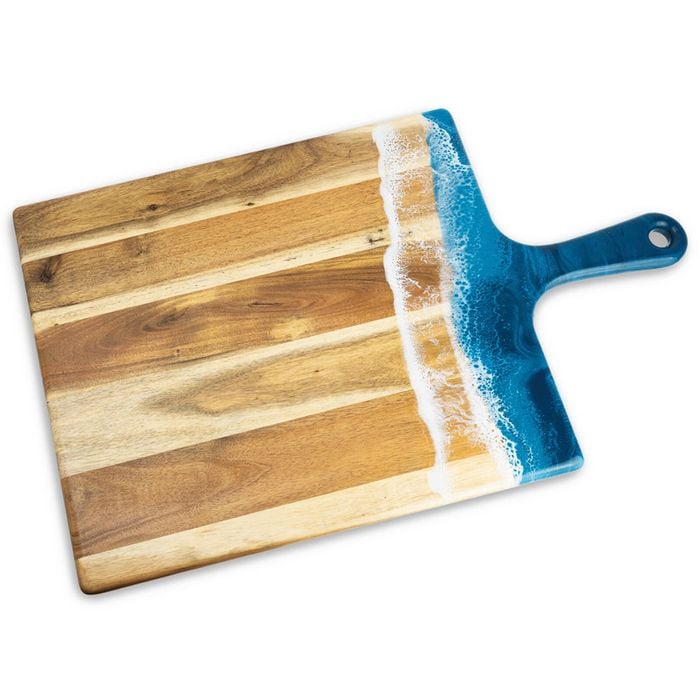 Lynn & Liana Acacia Ocean Vibes Wooden Resin Cheese Board XL Serving Platter